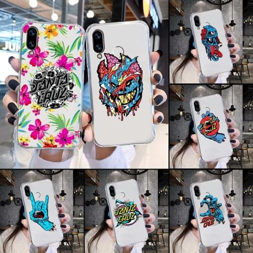 Santa Cruz Skateboards Phone Case For Huawei Honor 6 7 8 9 10 10i 20 A C X Lite Pro Play transparent luxury cell cover painting