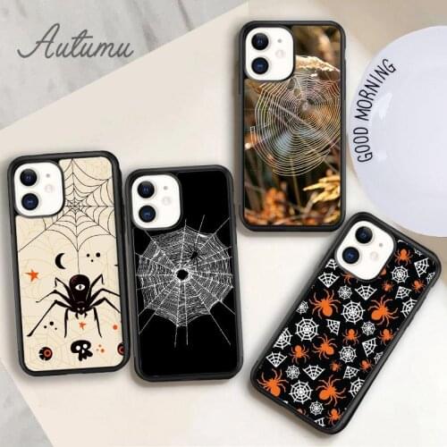 Spider Web Phone Case for iPhone 11 12 Pro Max mini X XR XS SE 2020 5 6S 7 8 Plus Samsung Galaxy S8 S9 S10 Cover shell