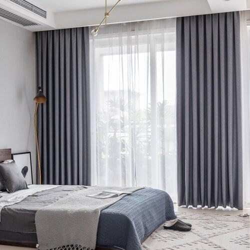 Chicity Modern blackout curtains for Living room Bedroom Window Solid color Curtains Ready Made finished drapes Custom made