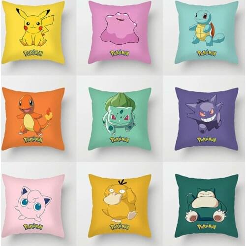 Anime Pokemon cute Pikachu toy soft pillow 40*40 cm doll children pillow cotton plush bedding