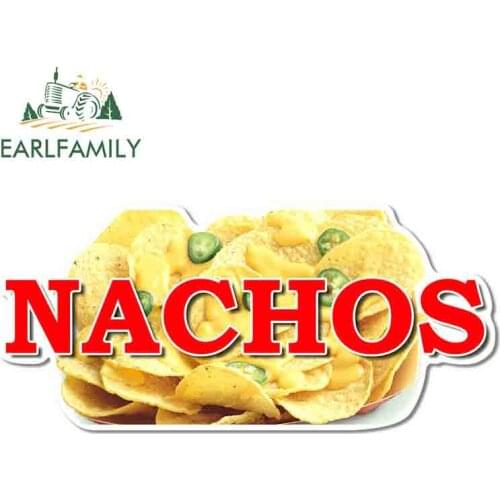 EARLFAMILY 13cm x 5.7cm For Nachos Food Fair DIY Motorcycle Stickers Vinyl Car Sticker Fashion DIY Decal SUV Decoration
