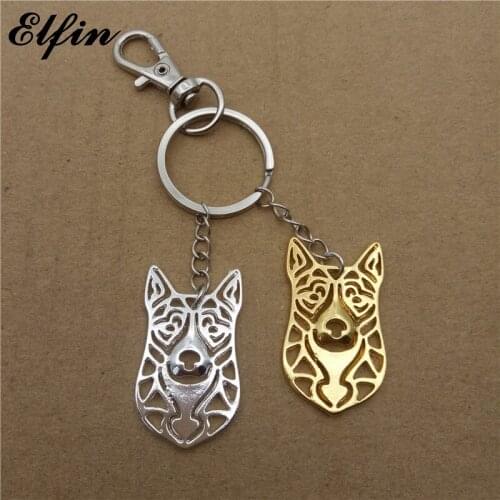 Elfin Trendy American Akita Key Chains Gold Color Silver Color Fashion Jewellery American Akita Key Rings