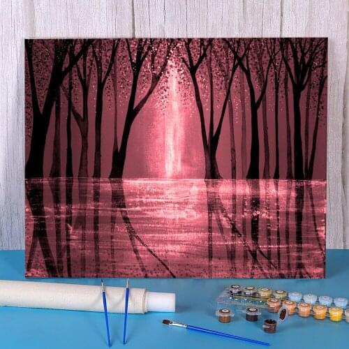 Natural Scenery Seeing The Light Painting By Numbers Kit Oil Paints 50*70 Boards By Numbers Decorative Paintings Art