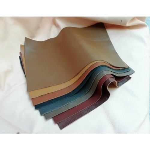 Genuine leather purse making cowhide skin leather Genuine leather Handmade DIY leather fabric soft thick 20x30 cm 10 pcs/lot