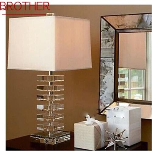 BROTHER Creative Crystal Table Light Desk Lamp Contemporary LED for Home Bed Room Decoration
