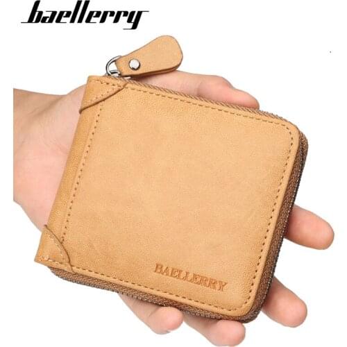 Men Vintage PU Leather Zipper Wallet Coin Pocket Pouch Purse Driving Licence ID Card Holders Bank Credit Card Bag Case Cover