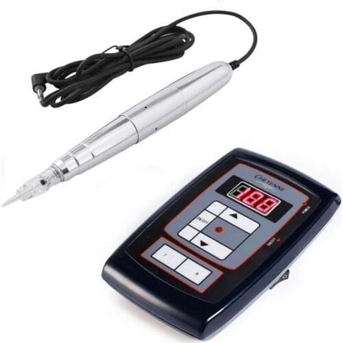 Tattoo Kit Power Supply Machine Pen Tattoo Needles Set LCD Intelligent Digital Rotary Machine Gun for Eyebrow Permanent Makeup