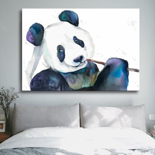 Water Color Abstract Panda Deer Animals Canvas Painting Animal Wall Art Posters Wall Prints Posters Living Room Home Decoration