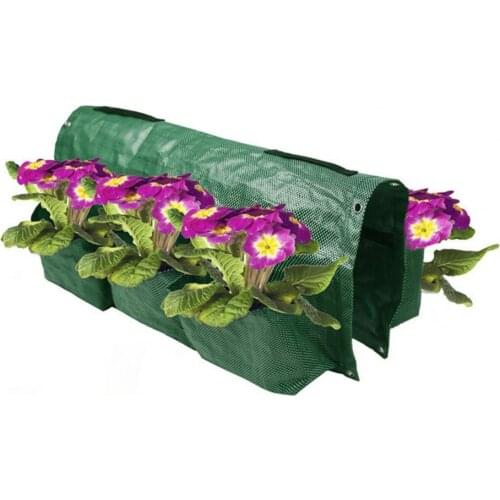 Useful Planting Container Breathable Pots Container Protective Grow Bags Green Hanging Planting Vertical Bags for Garden