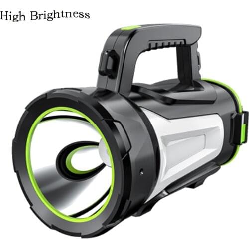 Most Powerful Rechargeable Searchlight LED Flashlight Handle Spotlight Ultra-long Standby Torch LED Bulbs Green 10W