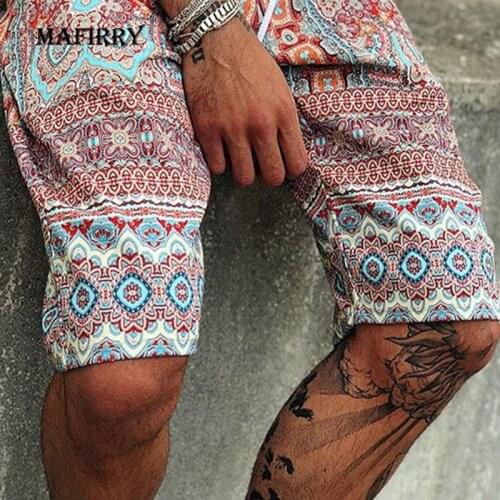 Gentleman Printing Casual Short Pants Summer Man High Waist Drawstring Shorts Man Outdoor Large Size XXXL Slim Fit Streetwear