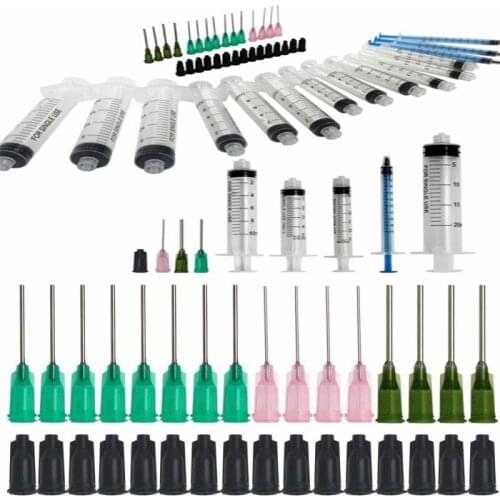 1 set Syringes Set Luer Slip Syringes For Oil Or Glue Applicator For Refilling And Measuring E-liquids 20ml 10ml 5ml 3ml 1ml