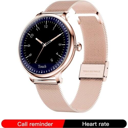 Arvin NY12 Stylish women smart watch Round Screen smartwatch for Girl Heart rate monitor compatible For Android
