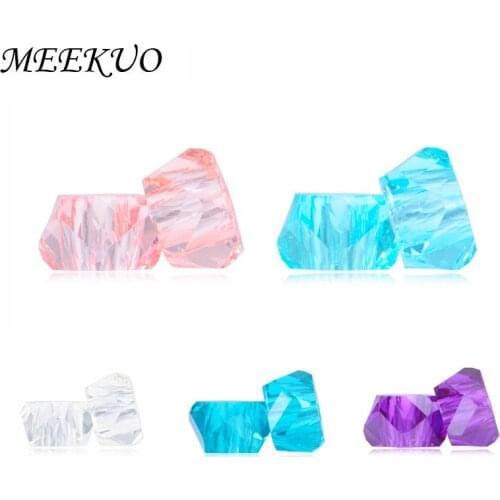 Mixed Color DIY Jewelry Making Cut Resin material Charms Beads Big Hole fit European Bracelet Bangle
