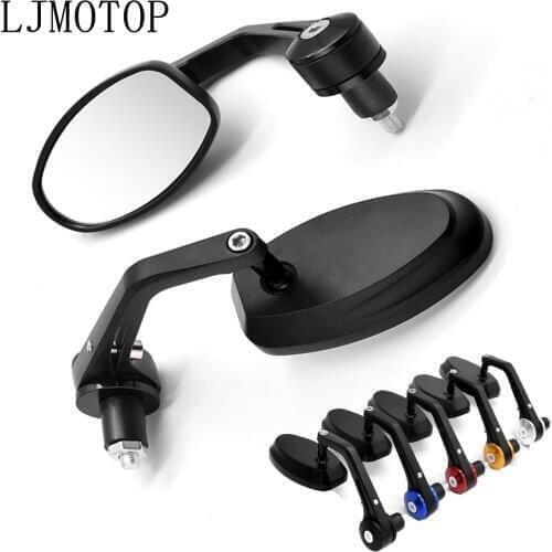 CNC Universal Motorcycle Handle Bar End Rearview Mirror 7/8" For YAMAHA XP500 XP530 Keeway TX125 Adventure Ninja 250