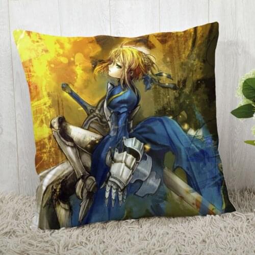 High Quality Custom Anime Fate Zero Square Pillowcase Zippered Bedroom Home Pillow Cover Case 20X20cm 35X35cm 40x40cm