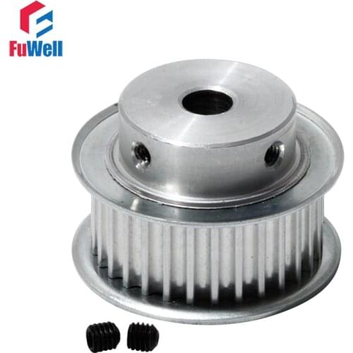 HTD5M 30T Timing Pulley 21mm Belt Width Synchronous Pulley 6/8/10/12/14/16/20mm Bore Aluminum Alloy 30Teeth Gear Belt Pulley