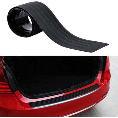 1set Universal Car Black Rear Bumper Sill Protector Plate Rubber Cover Guard Stickers Car Interior Accessories Car styling