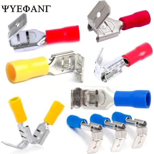 10PCS/Lot PBDD Terminals Series Blue Yellow Red Piggy Back Disconnector Cable Connector Wire Terminals Pre-insulating Terminals