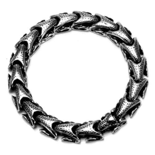 22cm heavy big dragon bone chain link bracelets bangles for biker men rock roll jewelry party band