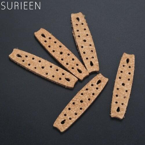 5 Pcs Hunting Microfiber Leather Slingshot Pouches Pouch For Outdoor Shooting Catapults Sling Shots Bow Replacements 56*13*8mm