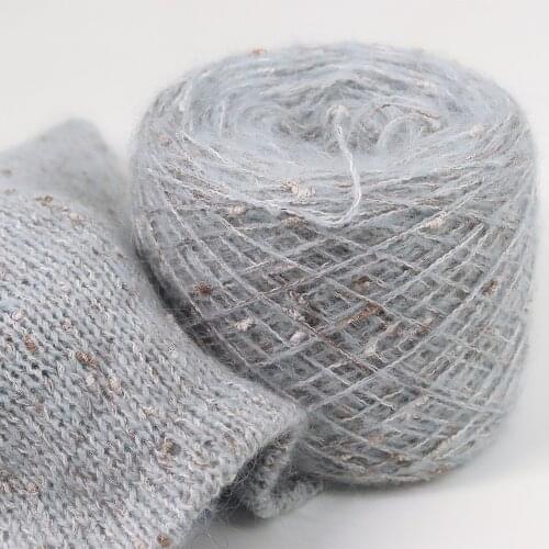 50G Metallic Fancy Knot Mohair Yarn вязание пряжа Wool Thread Anti-pilling for Crocheting Scarf Sweater