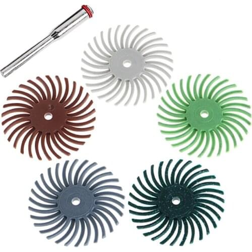 6pcs Detail Abrasive Brush Mixed Grit Coarse dremel accessories For Dremel Rotary tools Whosale&Dropship