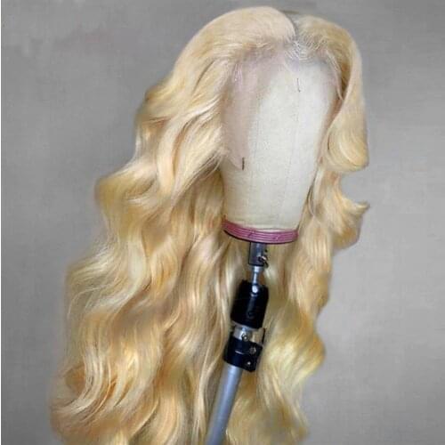Honey 613 Blonde Human Hair Lace Part Wig with Baby Hair Pre Plucked Bob Body Wave T-Part Lace Wigs For Women Adjustable Strap