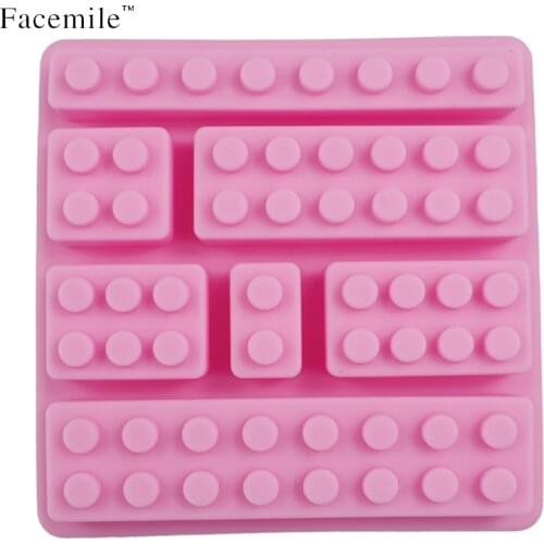 7 Holes Chocolate Mold Ice Cube Tray Mold Building Blocks Candy Molds Silicone Cake Bastry Tools Fondant Moulds Baking Molds