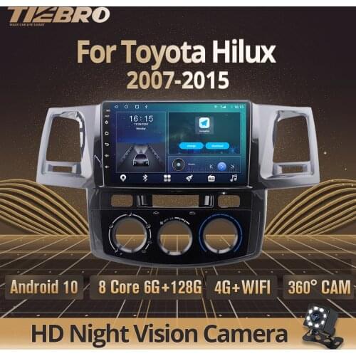 Android 10.0 Car Multimedia Player For Toyota Fortuner Hilux 2007-2015 Car Video Players GPS Navigation DSP Stereo Receiver IGO