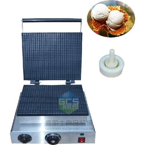 Free shipping 110v 220v Electric square ice cream cone maker come with 2 tools