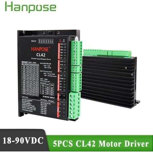 Free Shipping Closed loop motor driver CL42 controller 18-90VDC stepper servo driver for NEMA17 CNC hybrid servo motor