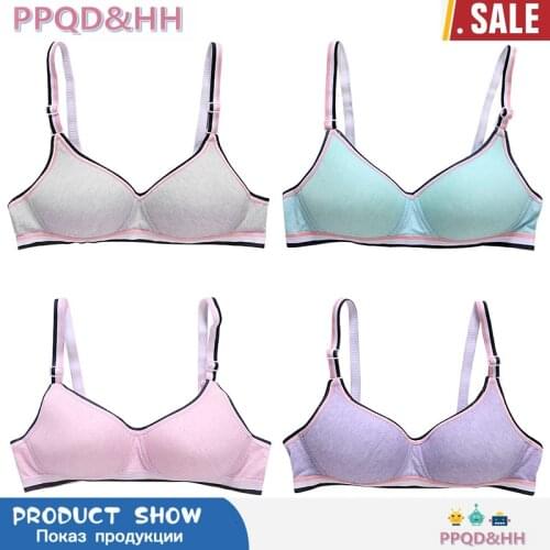 Young Girls Wireless Padded Bra Teenage Sport Underwear 12-18Y Small Lingerie T5EC