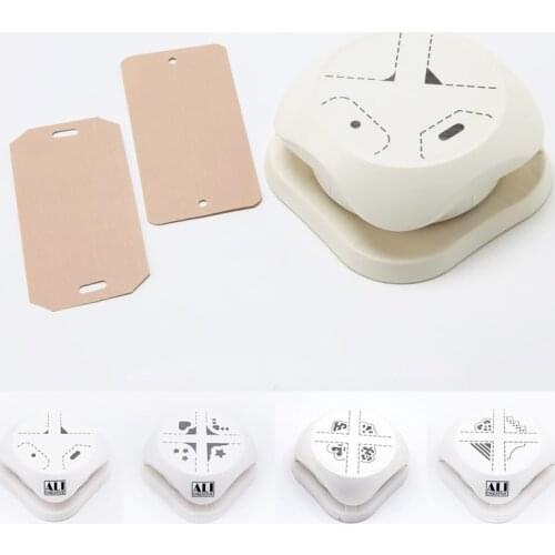 ALI Paper Art 4 in 1 styling hole puncher rounded corners and tag puncher bookmark corner DIY greeting card photo scrapbook tool