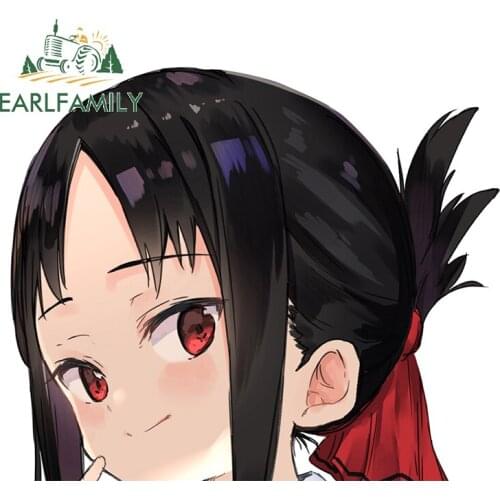 EARLFAMILY 13cm x 10.9cm for Kaguya Sama Smug Face Car Sticker Creative Waterproof Sunscreen Decal ATV Graffiti Car Assessoires