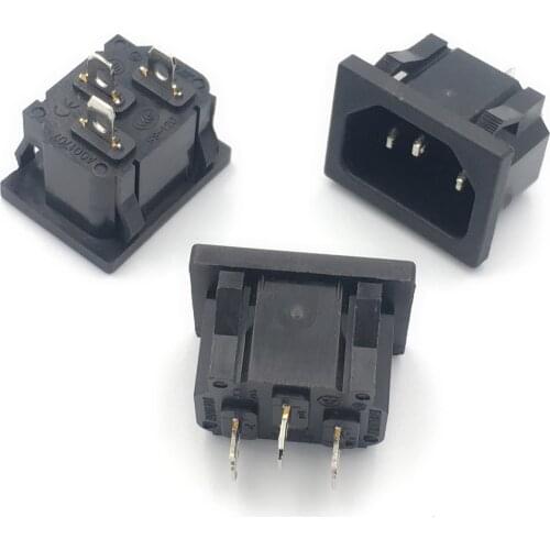 250VAC 10A AC power socket C14 Inlet Power Socket Connector Plug Industrial socket Plug IEC320 C14 3Pin Panel Power Inlet Socket