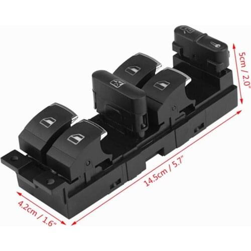 FaroeChi New Chrome Master Window Controller Switch For VW Jetta Golf GTI MK4 Passat B5 Driver Side