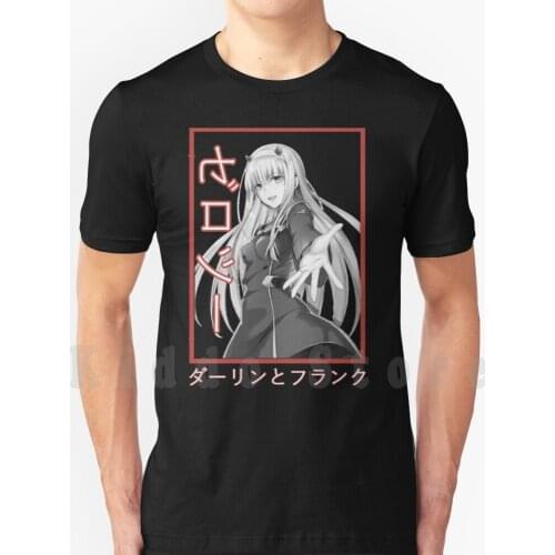Zero Two - Darling And The Franxx T Shirt Print For Men Cotton New Cool Tee Weeb Weeabu Anime Wifu Zero Two Darling In The