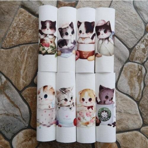 Cotton Fabric Cat Rabbit design 12cmx12m Patchwork cloth sewing DIY Patchwork Hand Embroidery Quilting Bags