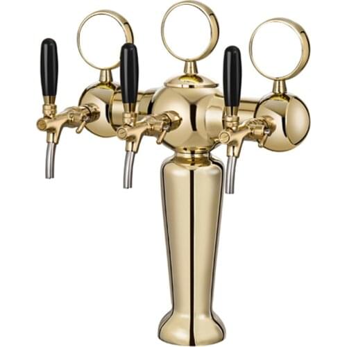 China commercial beer dispenser tower with 3 beer tap for sale