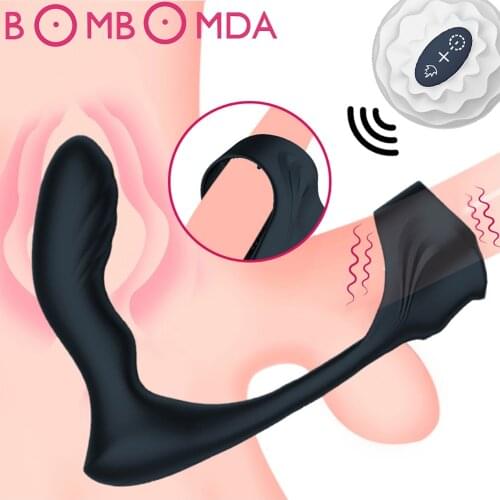 Prostate Massager Anal Vibrator Glans Vibrators Butt Plug Wireless Remote Adult Products Delay Ejaculation Ring Sex Toys for Men