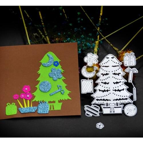 CHRISTMAS TREE Scrapbook Metal Cutting Dies For Scrapbooking Stencils DIY Paper Album Cards Making Embossing Die Cut Cuts Cutter