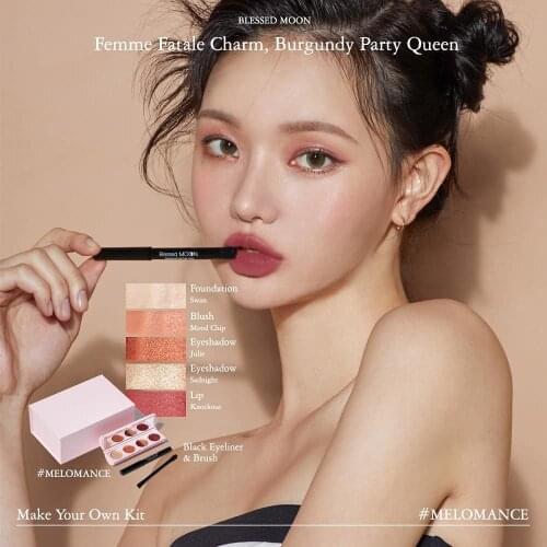 Makeup Set - The Blessed Moon Kit foundation skincare Korea cosmetic eyeliner lip tint eye shadow BB cream brush