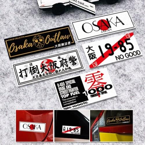 OSAKA Japan Kanjozoku Car Stickers JDM Drift No Good Racing 1985 Japanese Decal Vinyl Stickers For Car Window