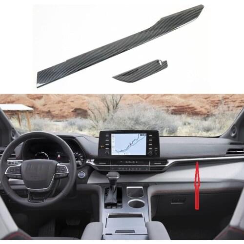 Interior Front Center Control Dashboard Strip Cover Trim Car Styling Accessories For Toyota Sienna (XL30) 2015 -2020
