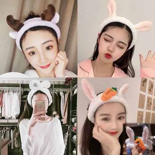 2021 Funny Frog Makeup Headband Wide-Brimmed Elastic Hairbands Cute Girls Hair Bands Women Hair Accessories Girls Hairband Gifts