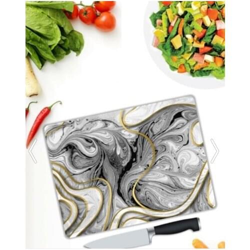 Marble Look Glass Cutting Board