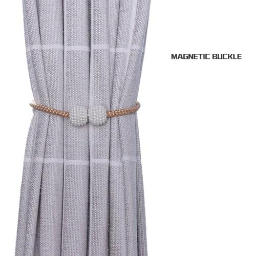 Curtain Pearl Magnetic Buckle Strap Magnet Buckle Modern Simple Installation-free Curtain Fashion