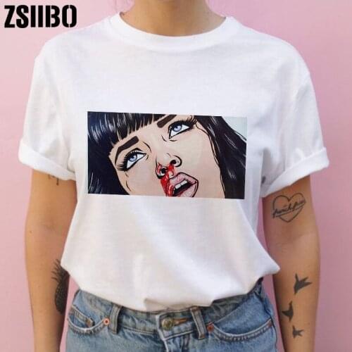 WomenT shirt Harajuku Punk Casual shirts Tees vintage clothing Graphic vegan jersey Sleeve T-shirt Tops Summer Kawaii Tshirt