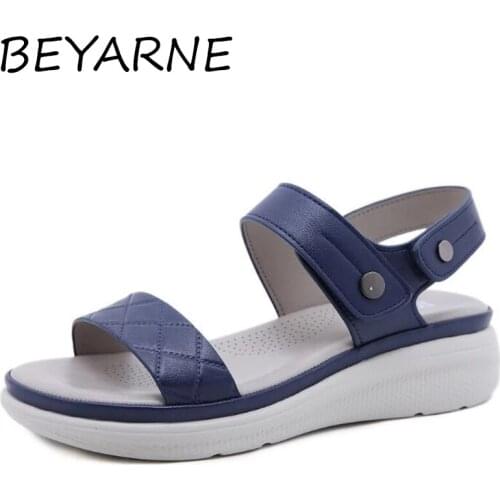 BEYARNE Ladies Flipflop Cork Leather Slipper Women Home Shoes Office Slippers Beach Summer Flip Flops Sandalias De Verano Para